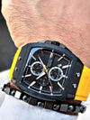 Ferrucci Function FCF.03297FS.06 Erkek Kol Saati – 46 mm Çelik Kasa, Silikon Kordon